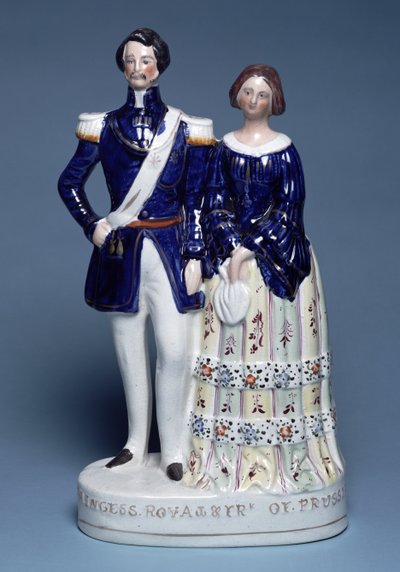 Staffordshire Figures of the Princess Royal and Prince Frederick William IV of Prussia by English School